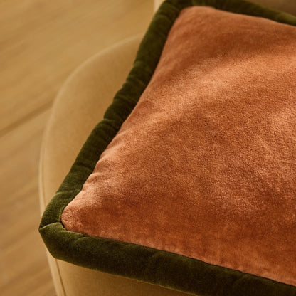 Huxley Cotton Velvet Cushion – Cinnamon