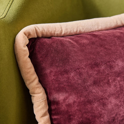 Huxley Cotton Velvet Cushion – Olive