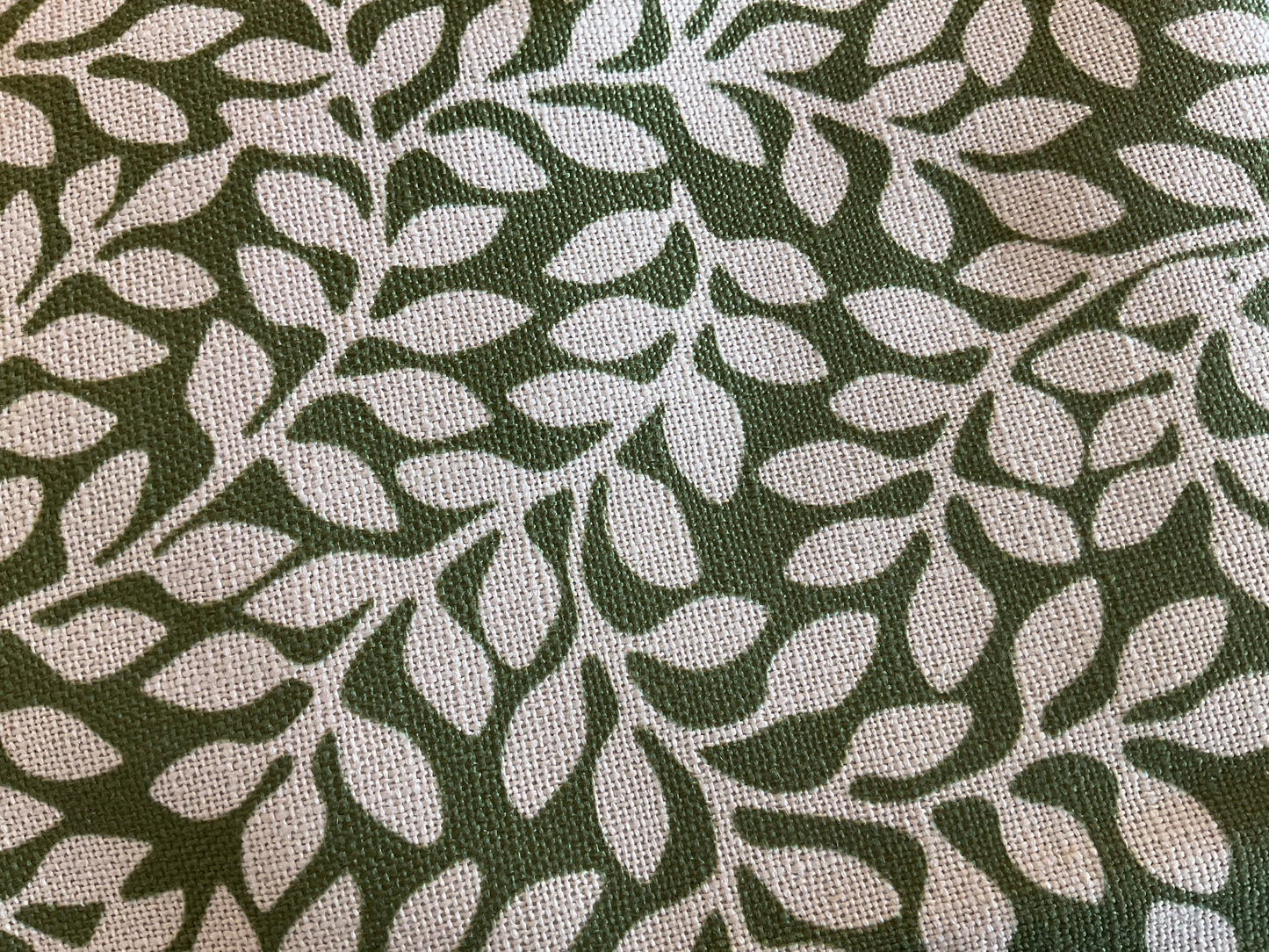 Olive Leaf Print Square Cushion