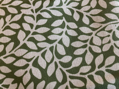 Olive Leaf Print Square Cushion