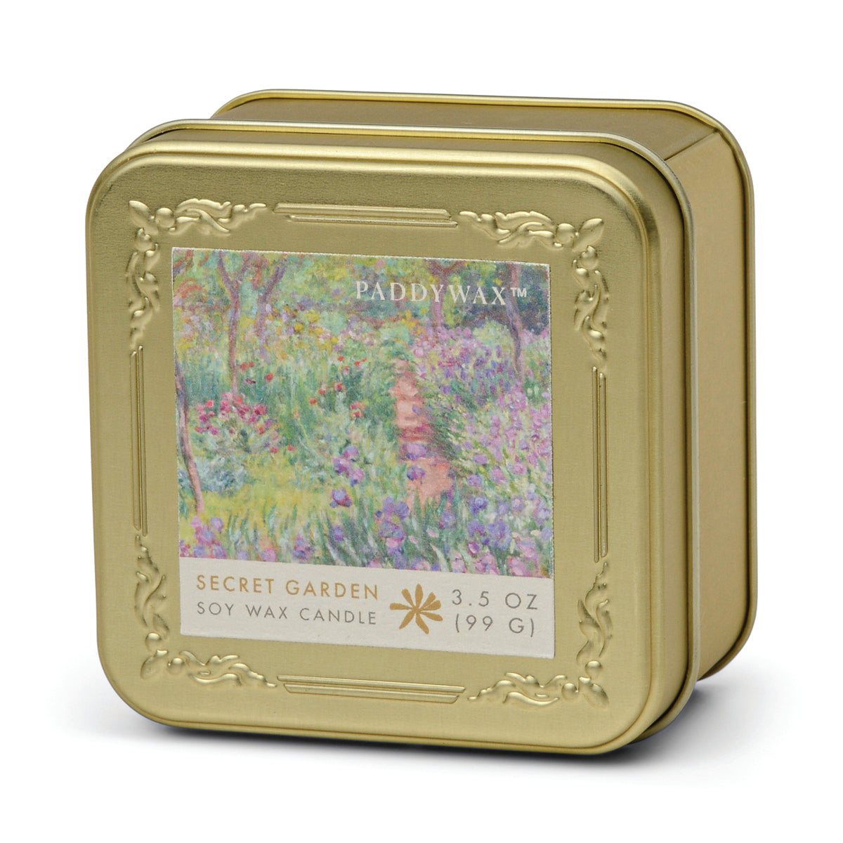 Monet 'The Artist Garden of Giverny'  Impressionist Glass Candle - Secret Garden