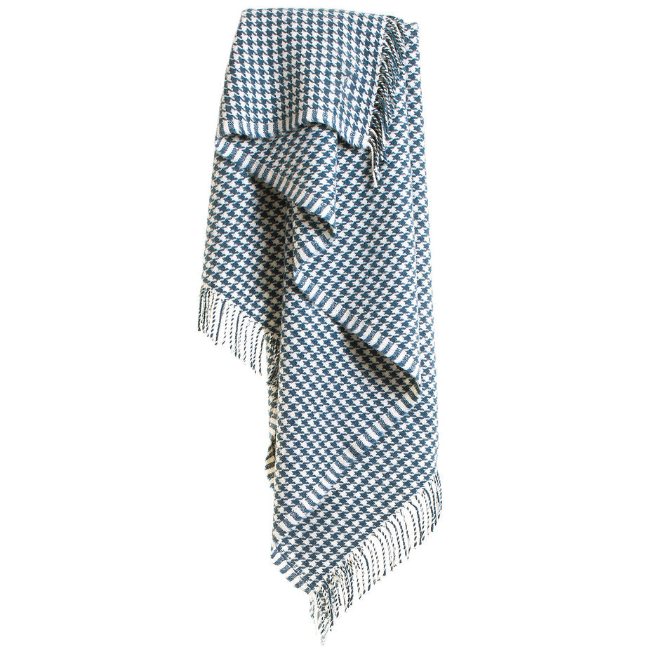 Tweedmill Ink & White Houndstooth Throw