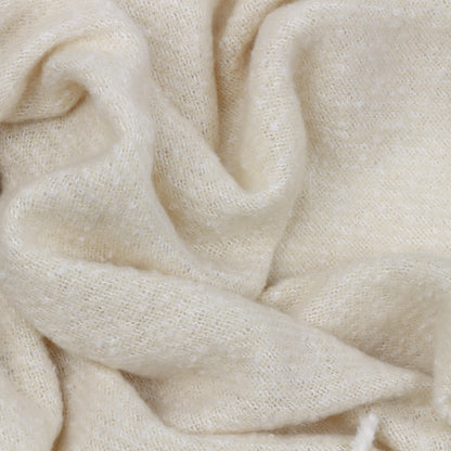 Isla Woven Tasselled Throw - Cream