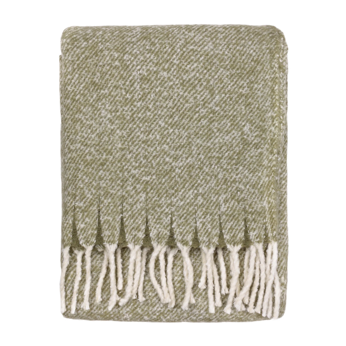 Isla Woven Tasselled Throw - Green
