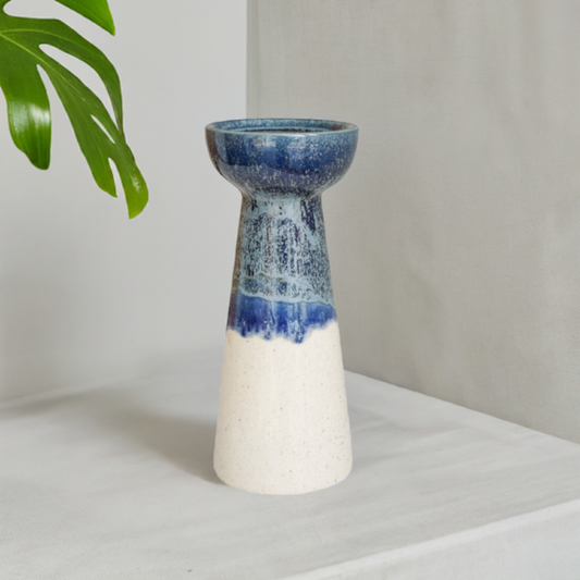 Ivyline Bowen Pillar Candle Dipped Blue - Large