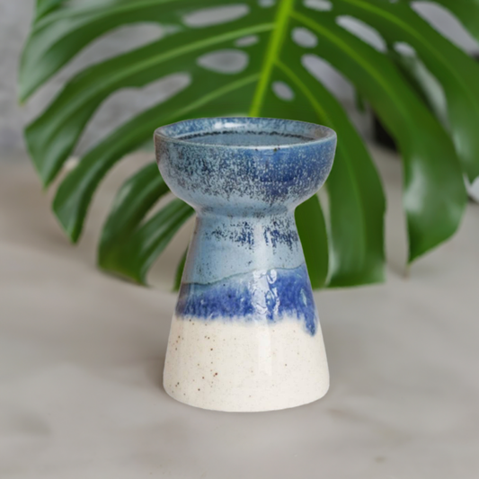Ivyline Bowen Pillar Candle Dipped Blue - Medium