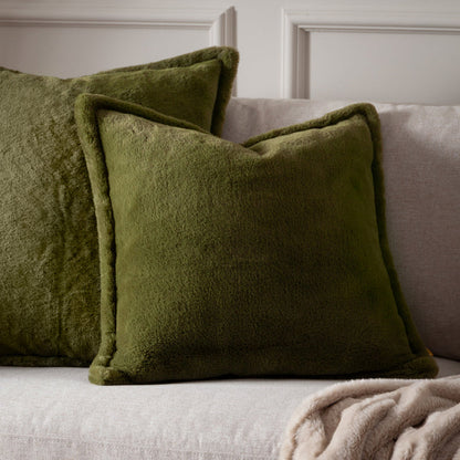 Kallu Faux Fur Cushion Olive