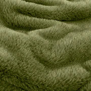 Double Sided Faux-Fur Throw Olive