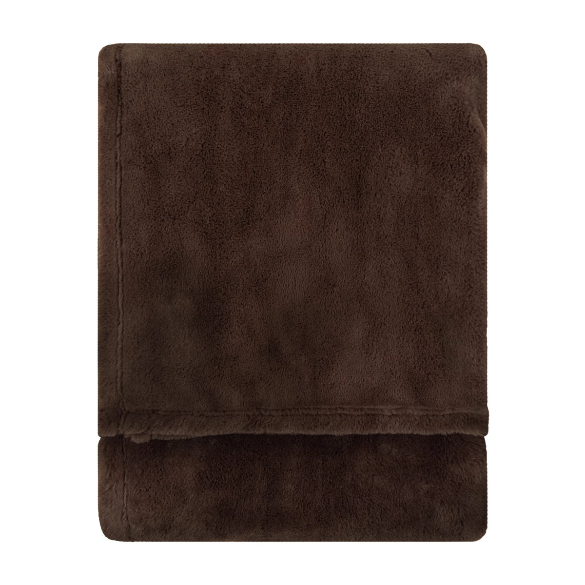 Double Sided Faux-Fur Throw - Chocolate