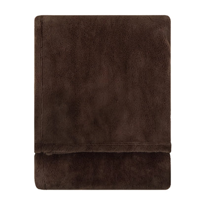 Double Sided Faux-Fur Throw - Chocolate