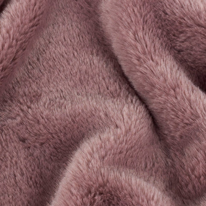 Double Sided Faux-Fur Throw Mulberry