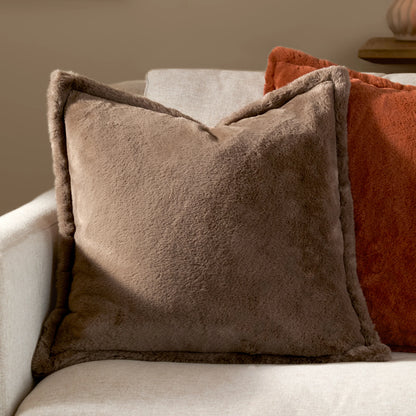 Kallu Faux Fur Cushion – Mocha