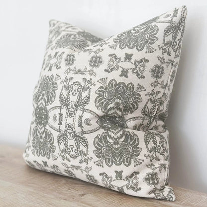 Khaki Print Cotton Cushion