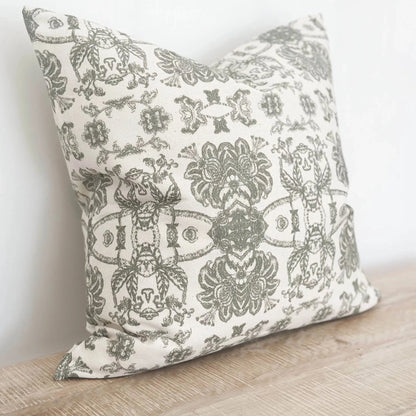 Khaki Print Cotton Cushion