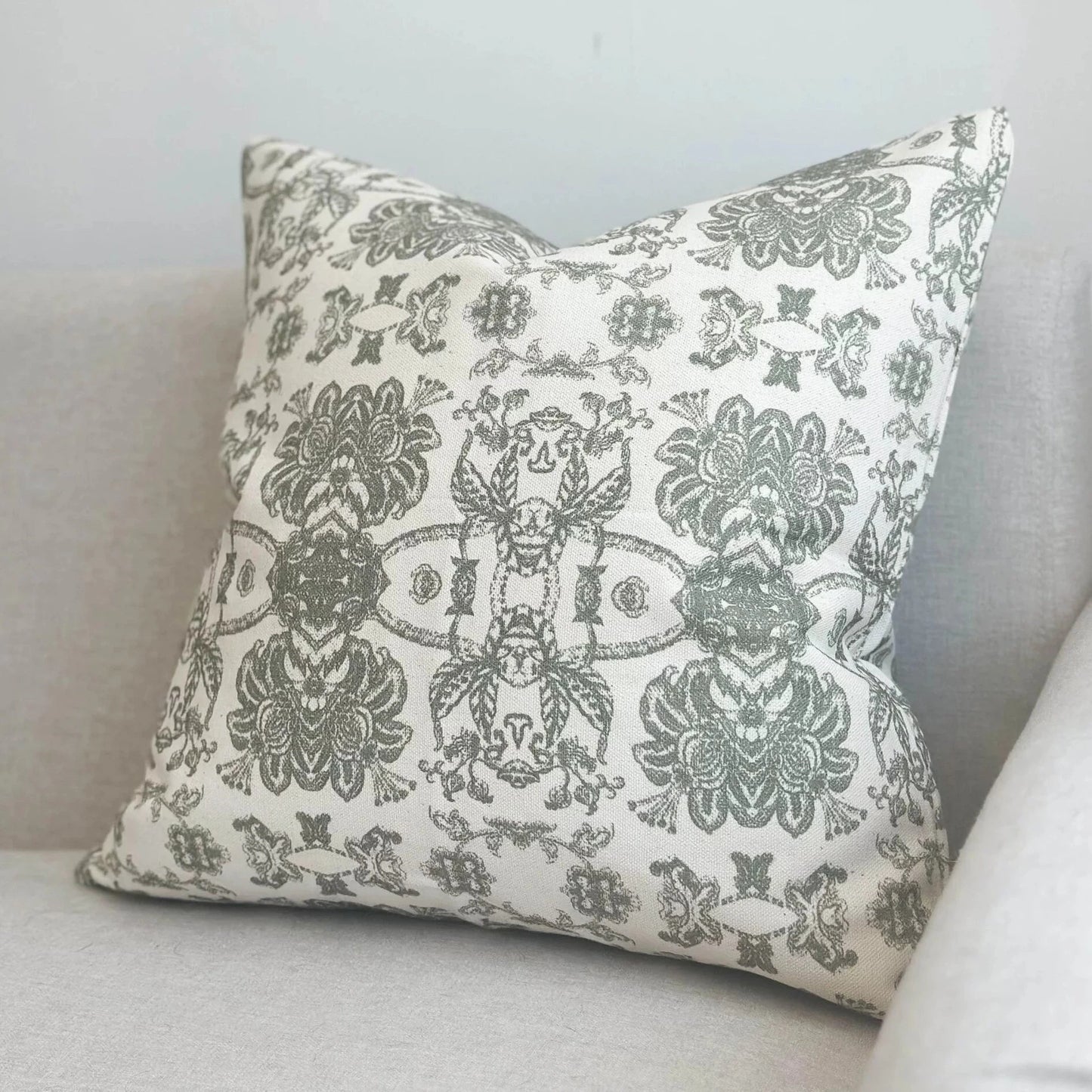 Khaki Print Cotton Cushion