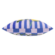 Lemons and Stripes Outdoor Cushion - Blue