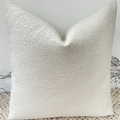 Large Luxury Boucle Cushion Non-Piped - Ivory