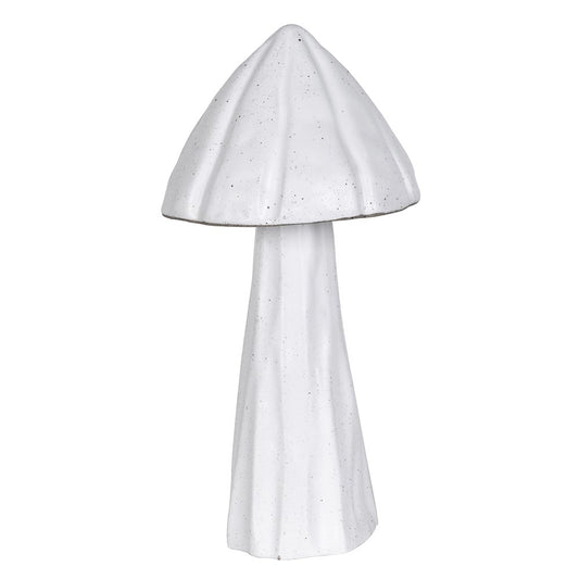 Large Matt White Speckled Mushroom