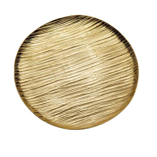 Large Round Texture Gold Tray