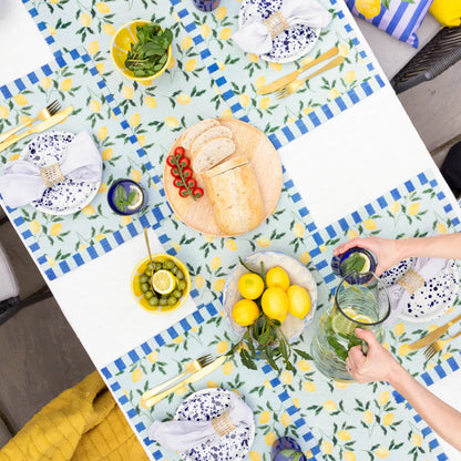 Lemons Set of 4 Indoor/Outdoor Placemats - Blue