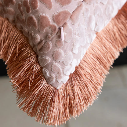 Pink Leopard Love Cut Velvet Cushion