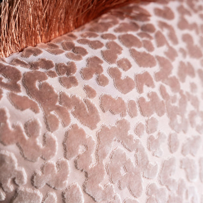 Pink Leopard Love Cut Velvet Cushion