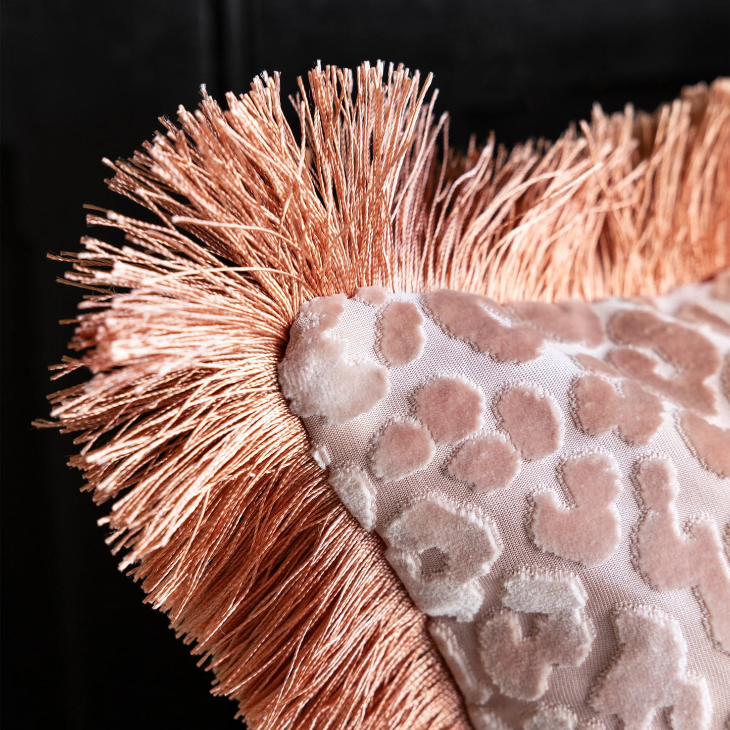 Pink Leopard Love Cut Velvet Cushion