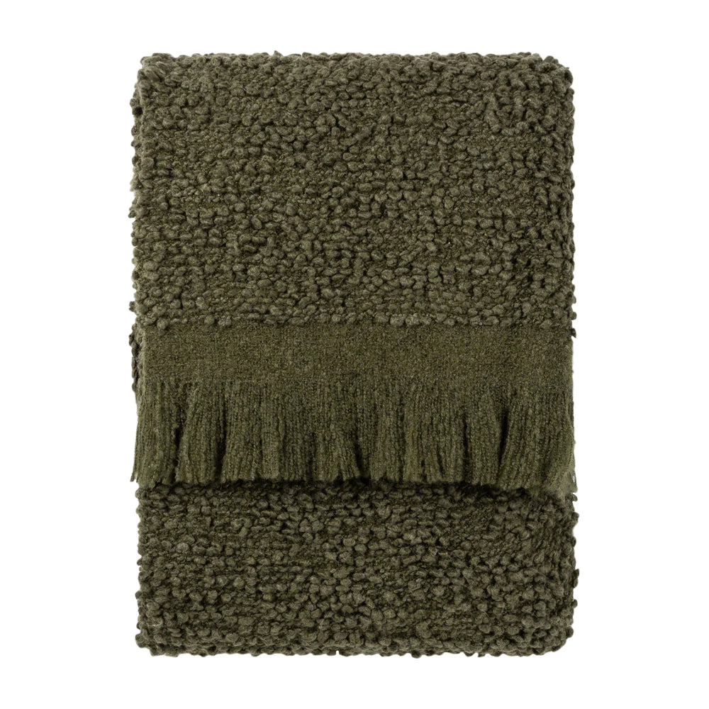 Lichen Boucle Throw Blanket