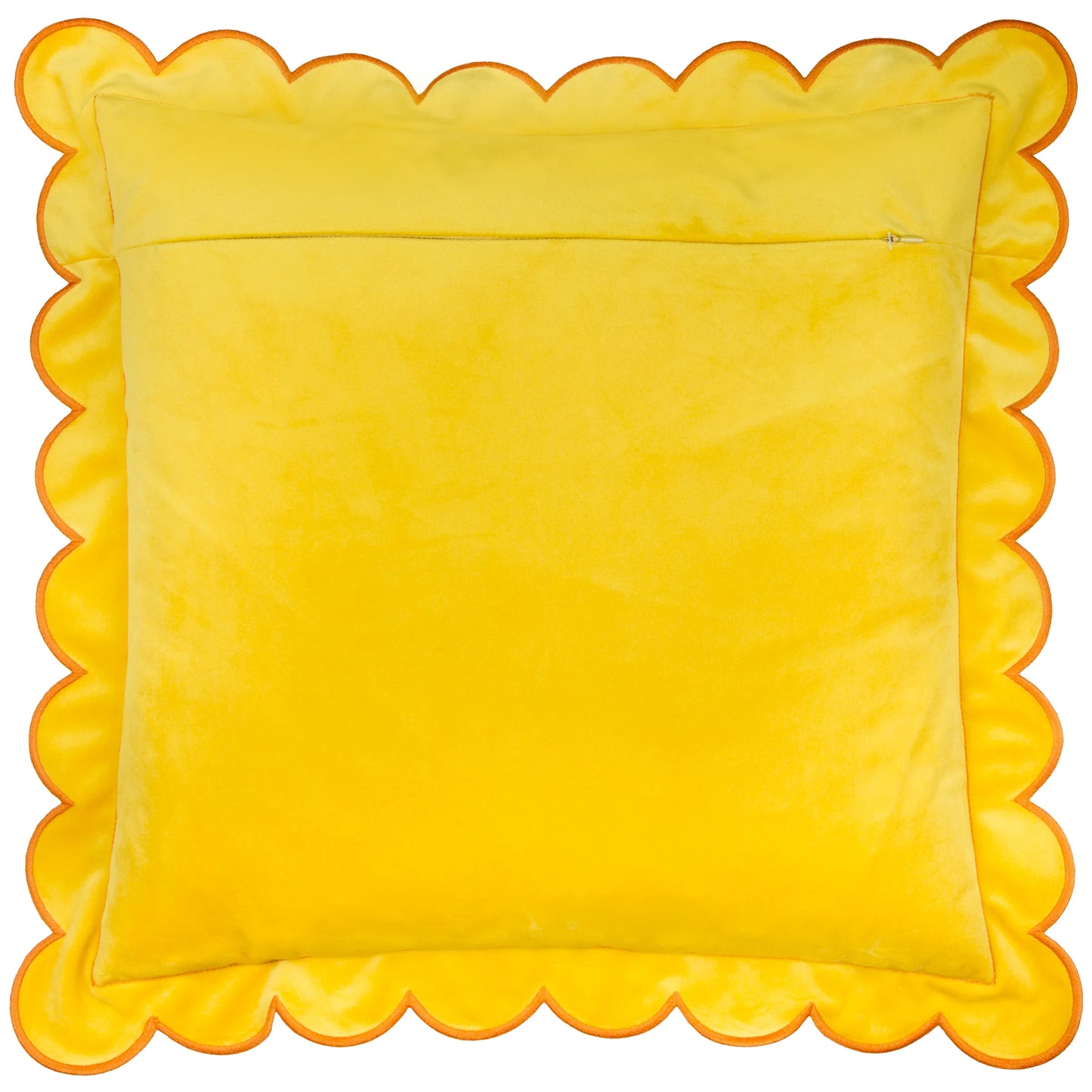 Lil Scallop Velvet Cushion - Lemon and Ginger