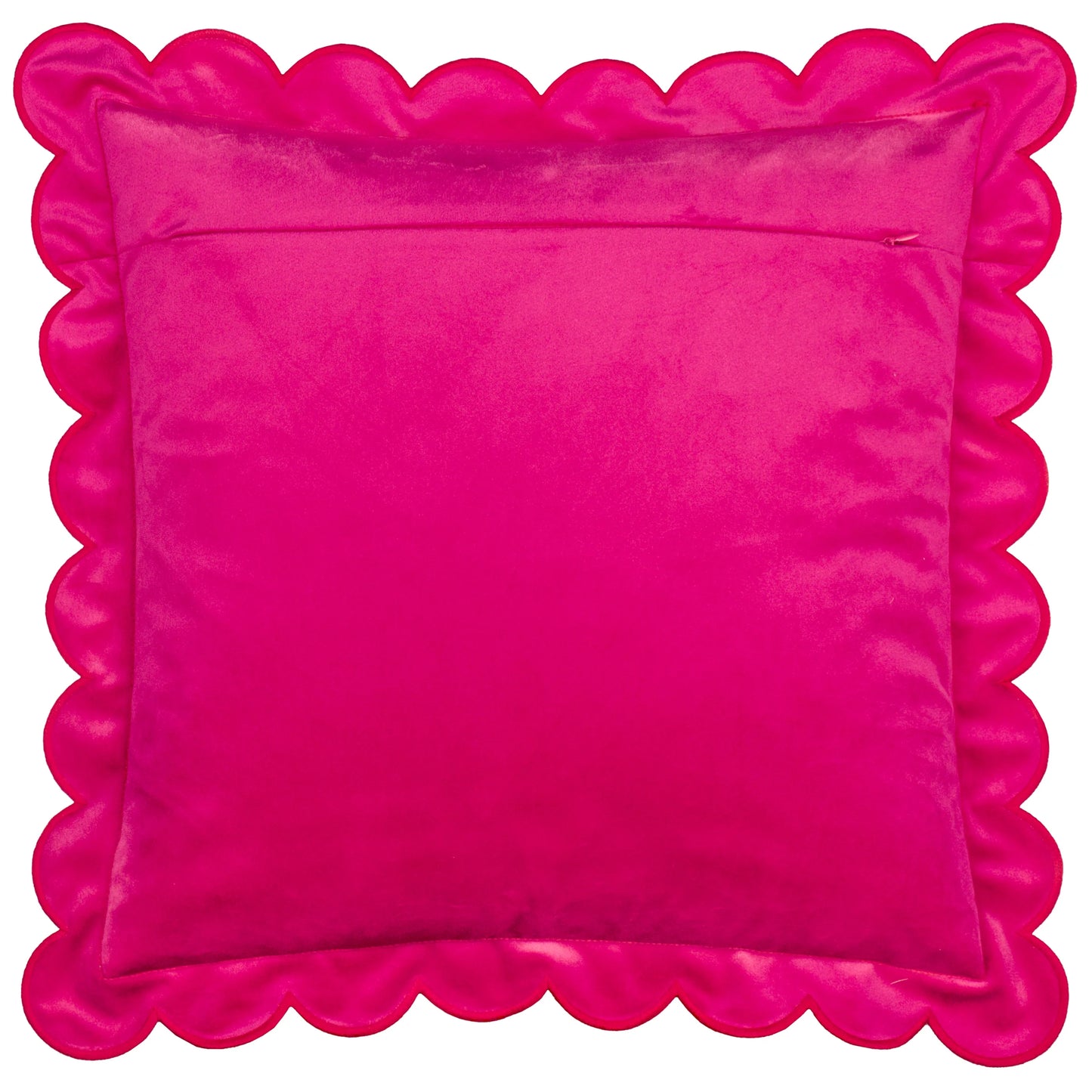 Lil Scallop Velvet Cushion - Pink and Red
