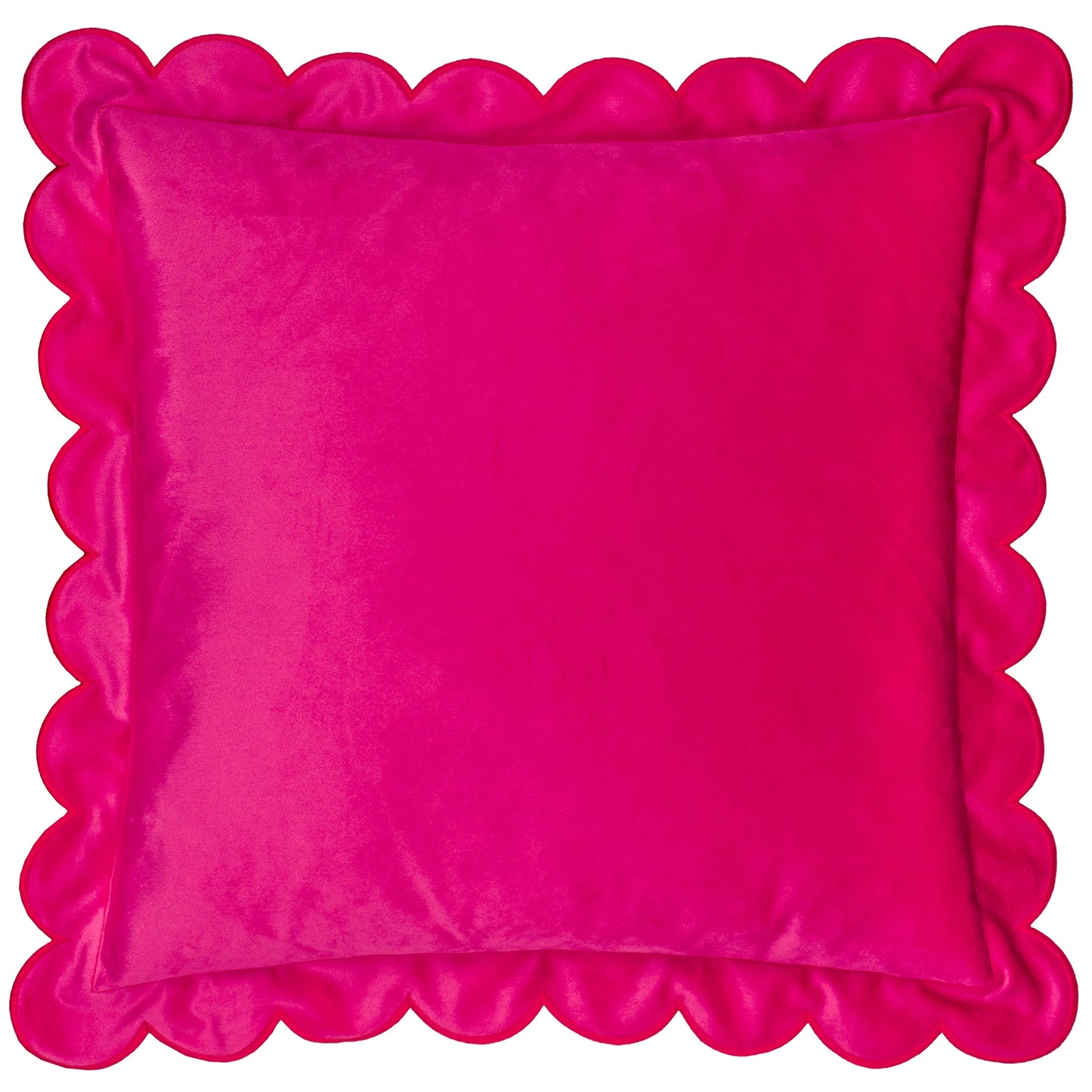 Lil Scallop Velvet Cushion - Pink and Red