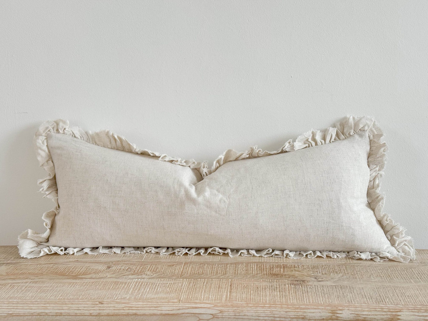 Linen Blend Long Rectangular Cushion - Sand