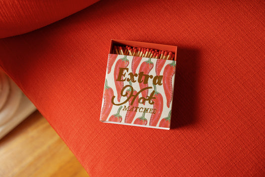 Square "Extra Hot " Boxed Matches - 125 Matches