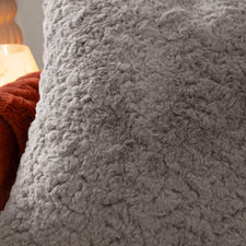 Megeve Faux Fur Cushion Slate