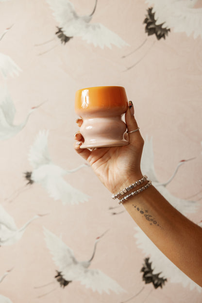 Melt Ombre Orange & Pink Ceramic Candle – Infrared Mango