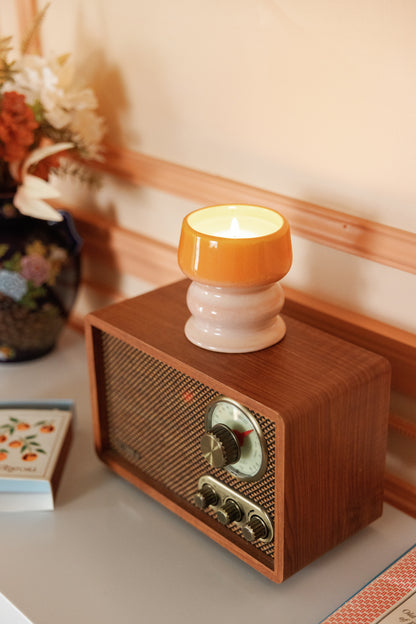 Melt Ombre Orange & Pink Ceramic Candle – Infrared Mango
