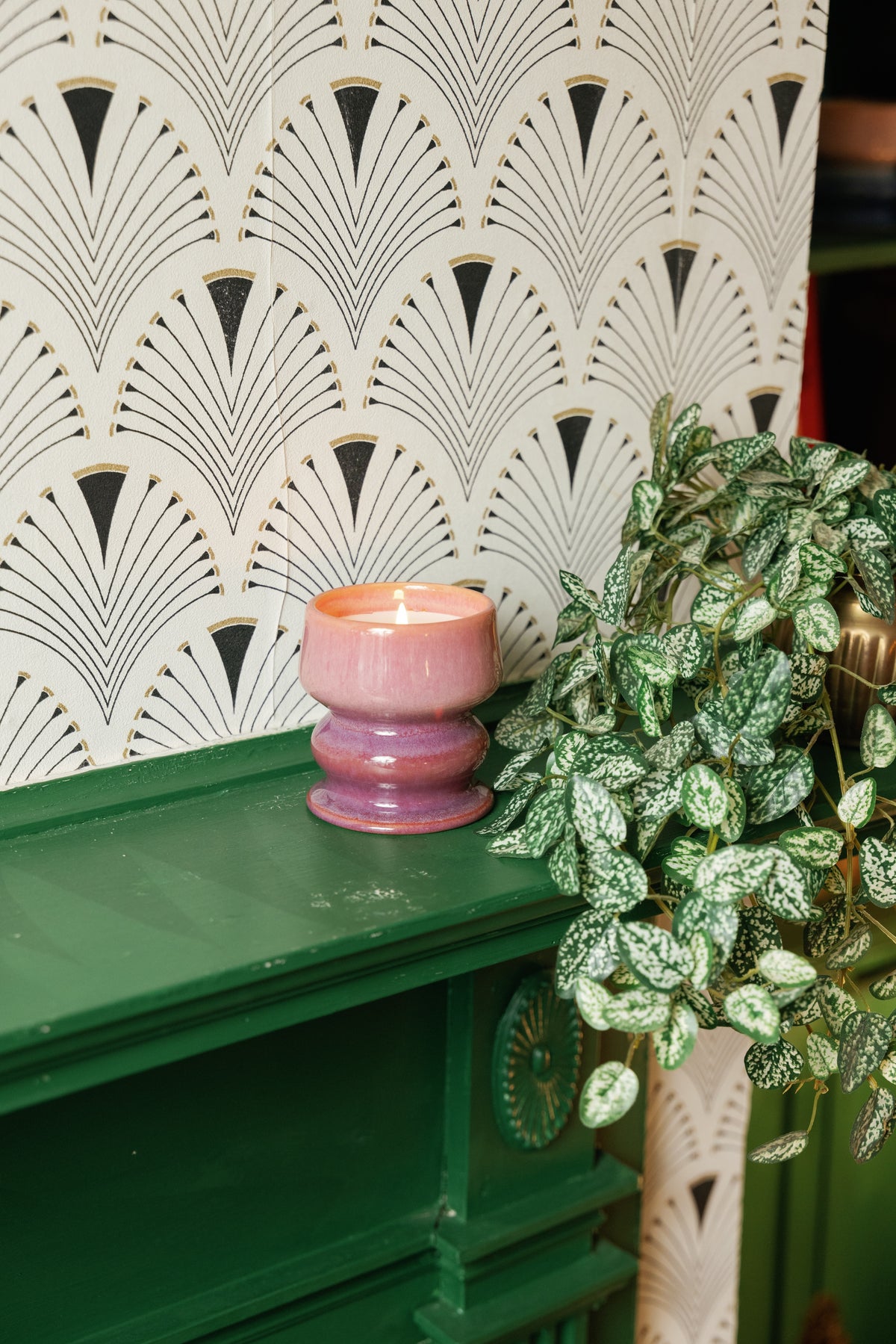 Melt Ombre Purple & Pink Ceramic Candle – Wild Fig & Cedar
