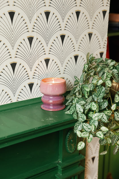 Melt Ombre Purple & Pink Ceramic Candle – Wild Fig & Cedar