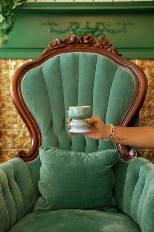 Melt Ombre Blue & Green Ceramic Candle – Fresh Air & Sea Salt