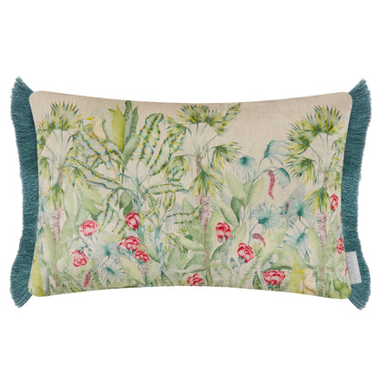 Mangrove Printed Velvet Cushion – Green