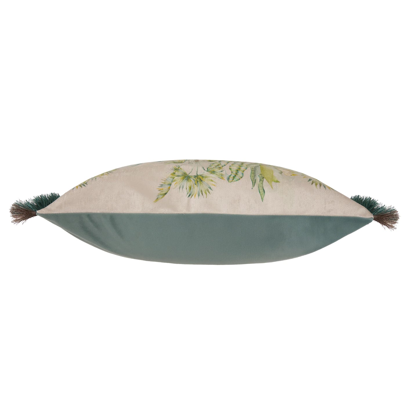 Mangrove Printed Velvet Cushion – Green