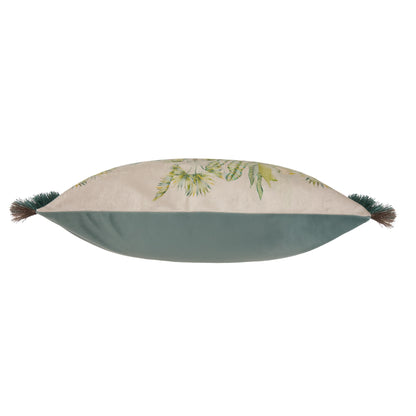 Mangrove Printed Velvet Cushion – Green