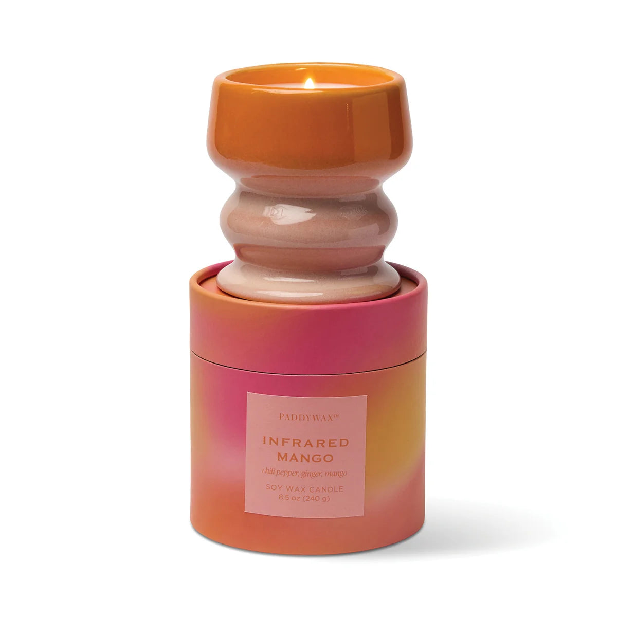 Melt Ombre Orange & Pink Ceramic Candle – Infrared Mango