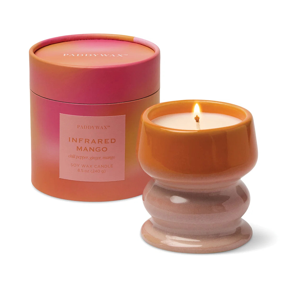 Melt Ombre Orange & Pink Ceramic Candle – Infrared Mango