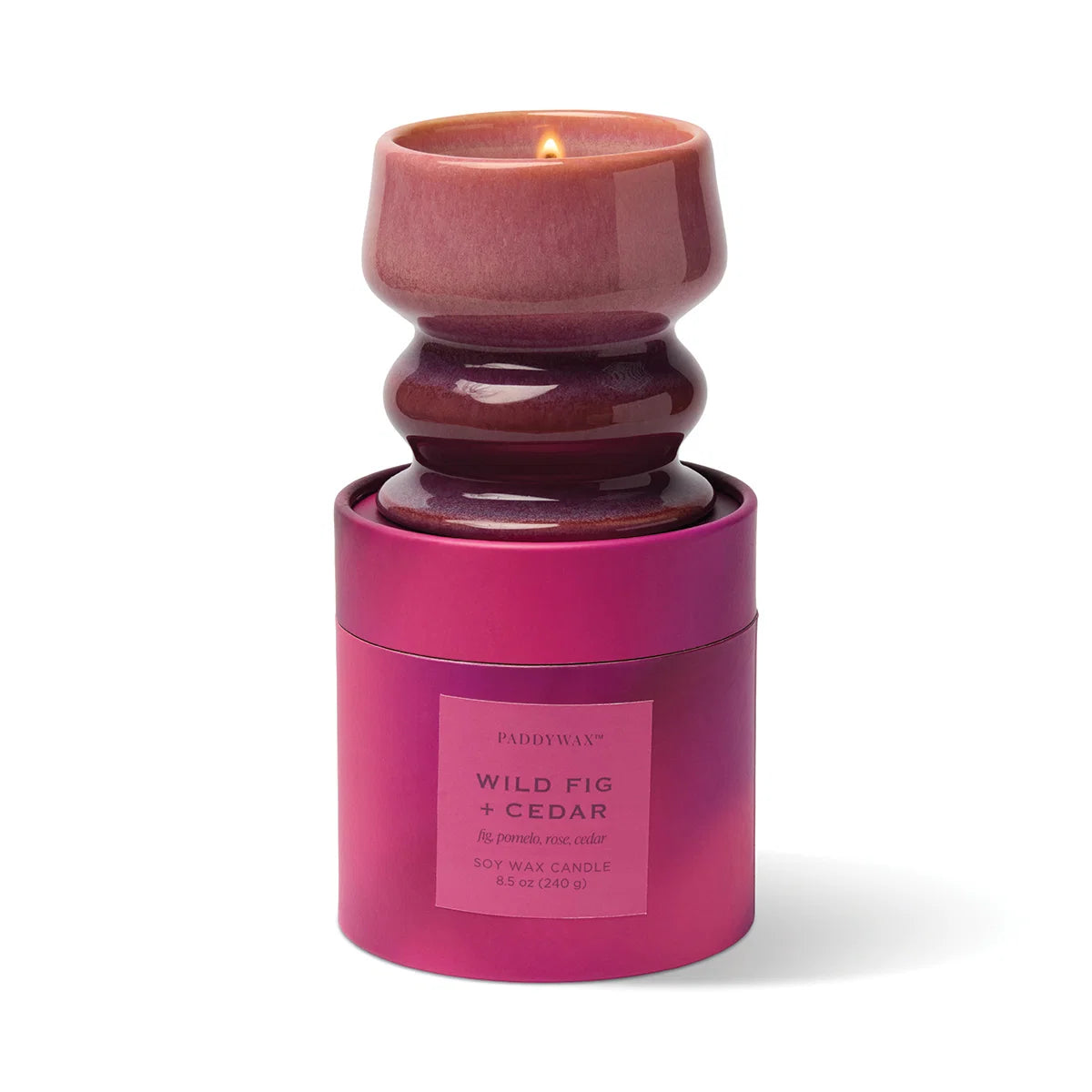 Melt Ombre Purple & Pink Ceramic Candle – Wild Fig & Cedar