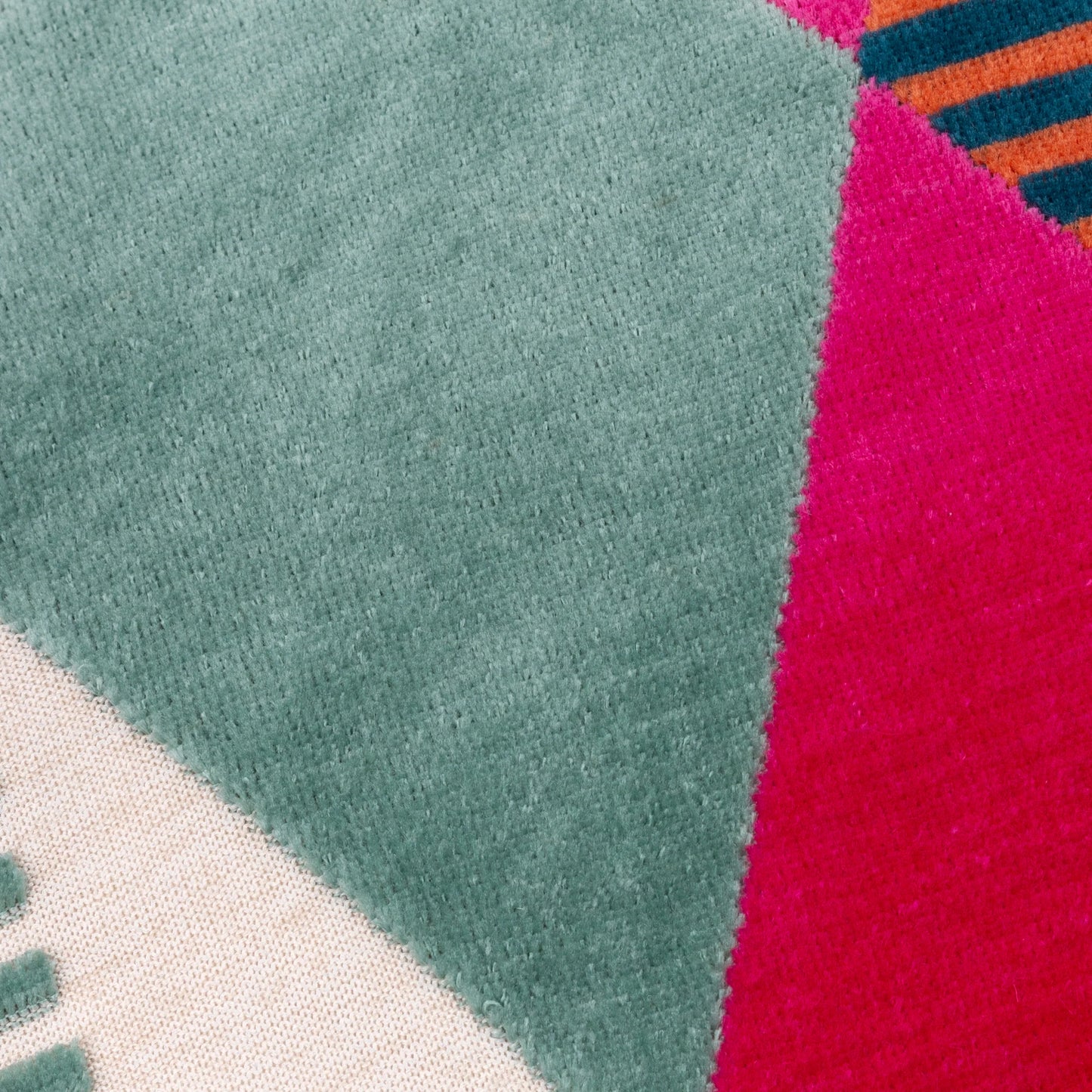 Pink Metro Harlequin Velvet Cushion
