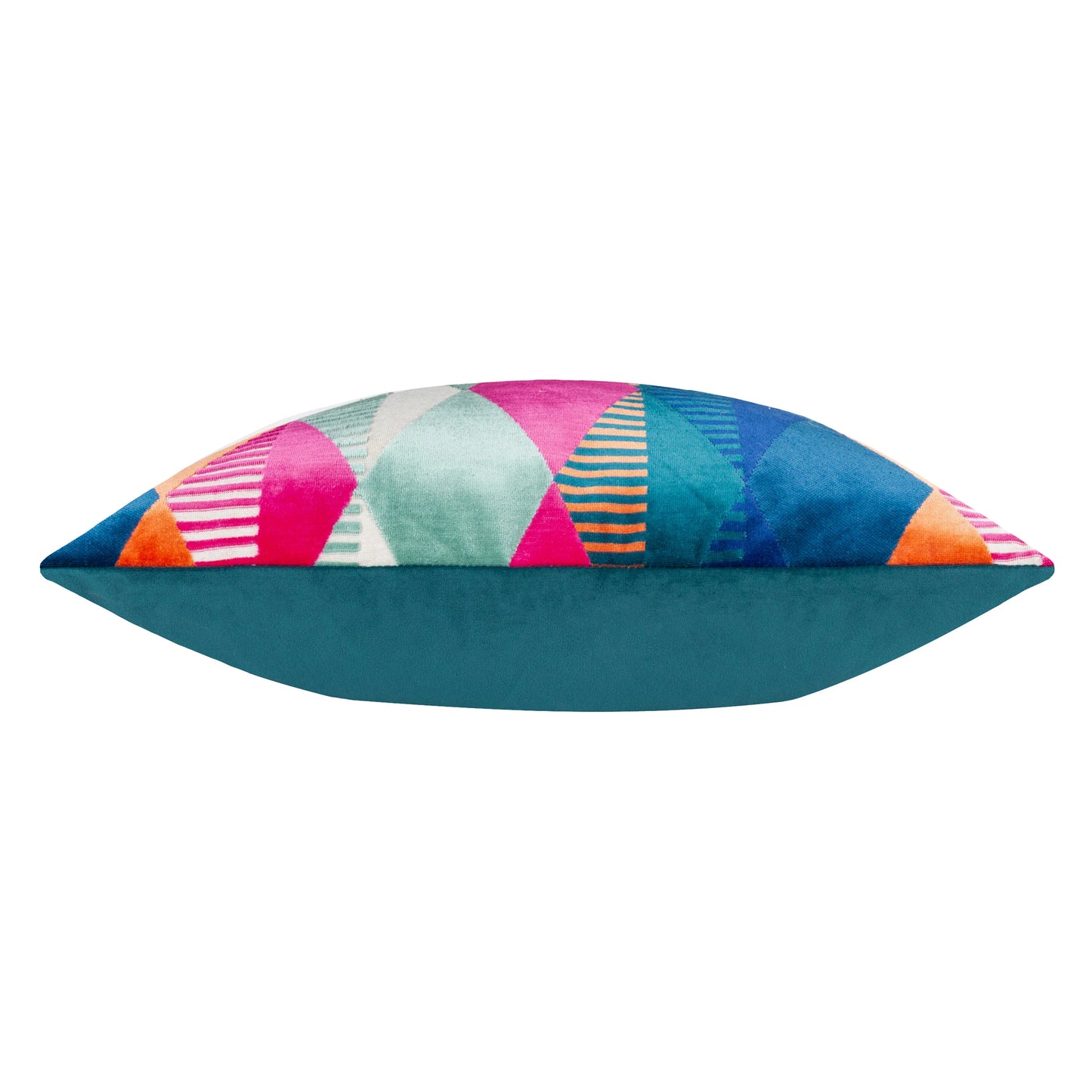 Pink Metro Harlequin Velvet Cushion