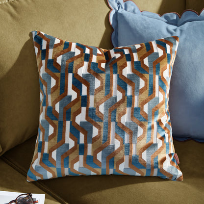 Ginger Metro Prism Velvet Cushion