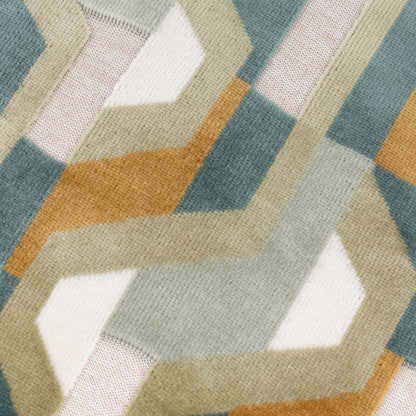 Green Metro Prism Velvet Cushion