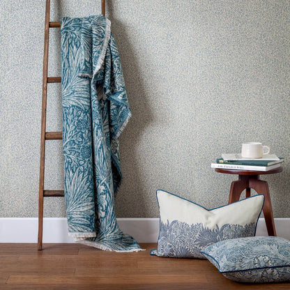 Morris & Co. Marigold Jacquard Throw - Indigo